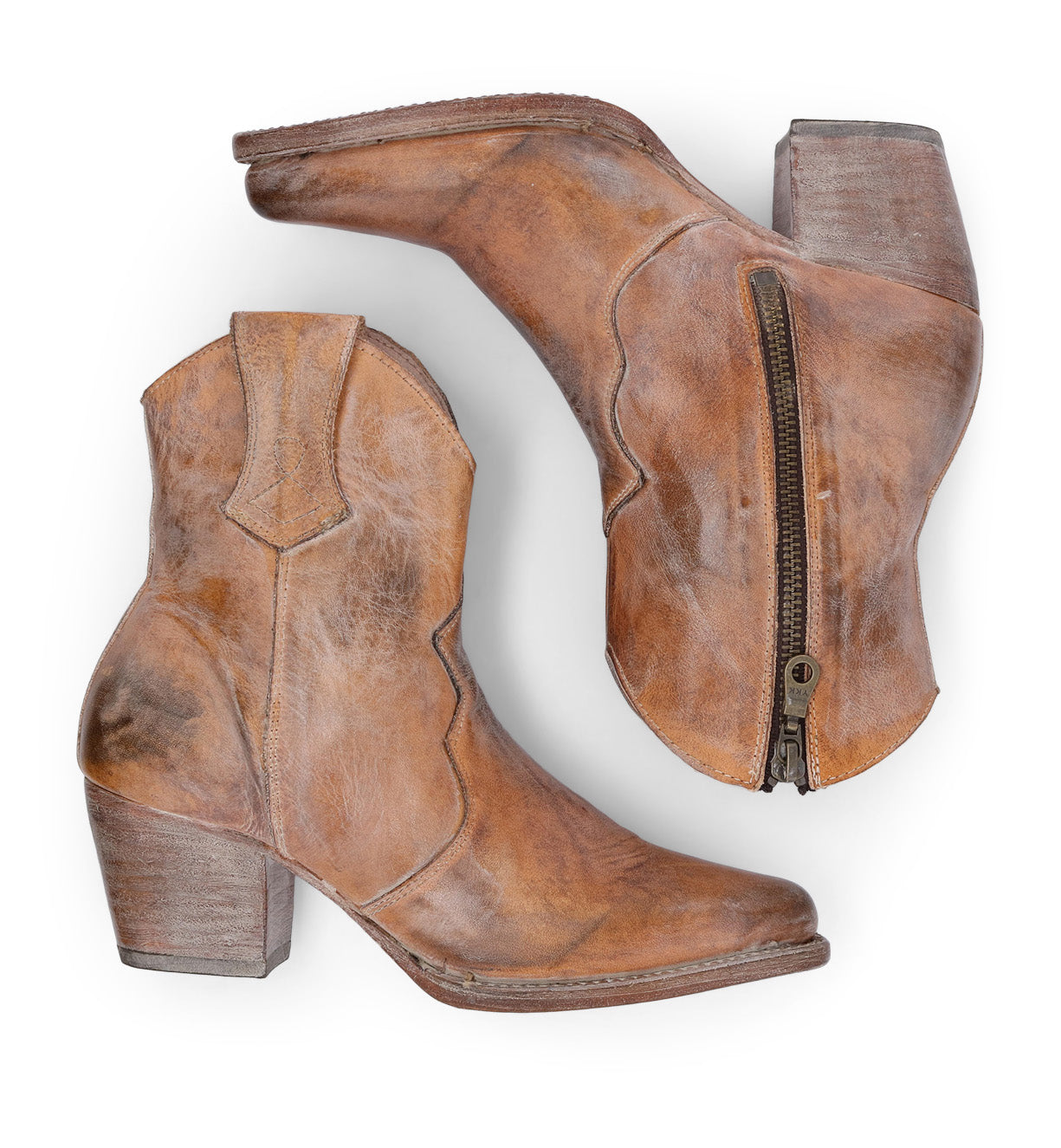 A pair of Baila cowboy boots by Oak Tree Farms on a white background.