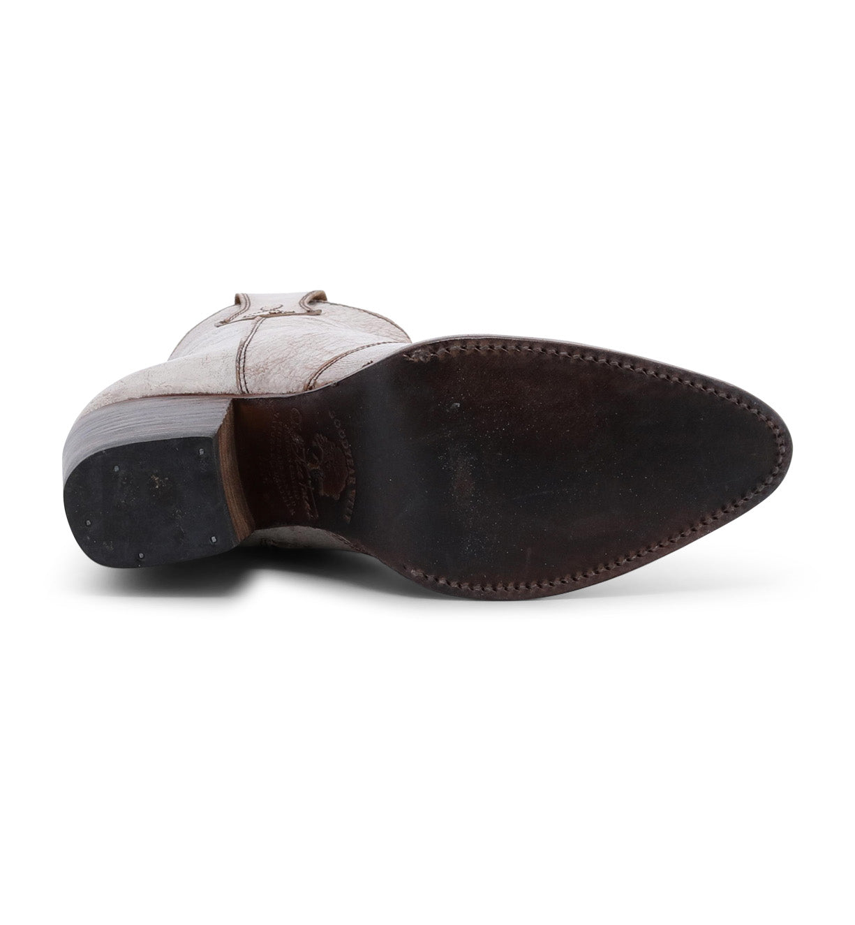 A pair of Oak Tree Farms Baila brown shoes with a black sole.