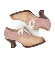 A pair of Janet women's shoes by Oak Tree Farms with lace and a neutral look.