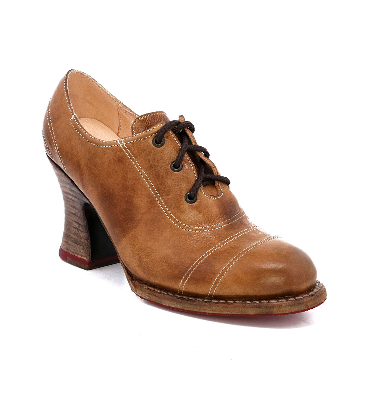 An enchanting women's Oak Tree Farms brown leather Nanny oxford shoe.