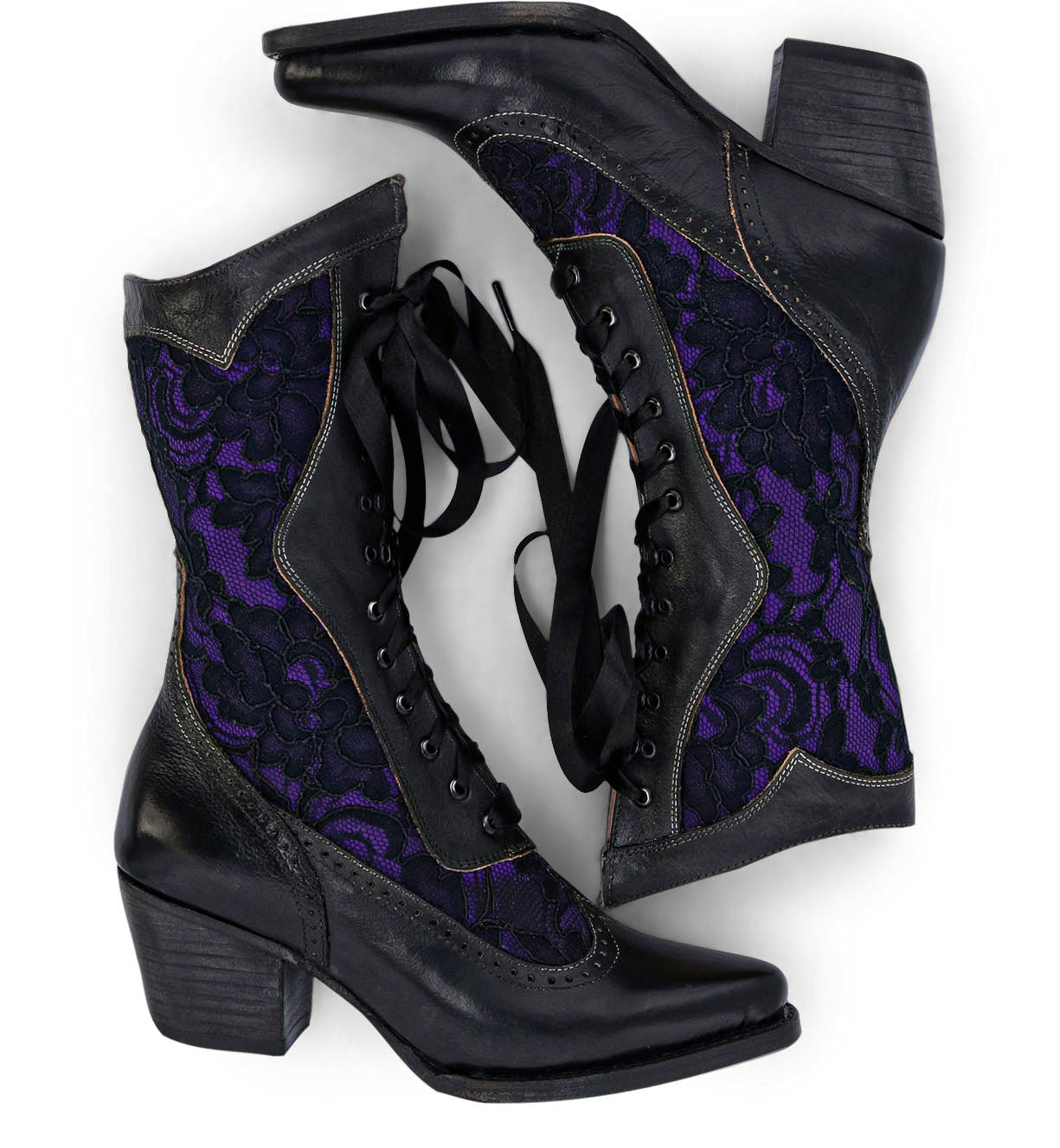 Purple discount victorian boots